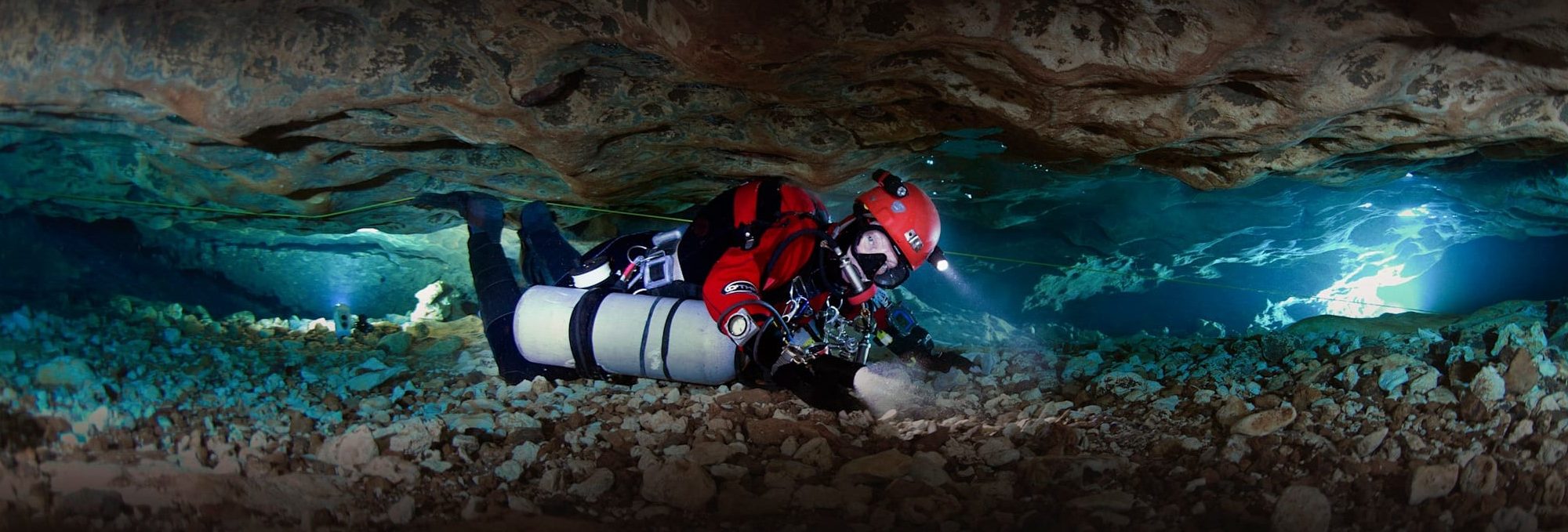 Cave diving shot with Jill Heinerth